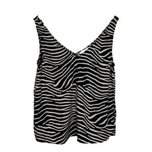 H&M Zebra Print V-Neck Strappy Sleeveless Top – Size Small (Measured